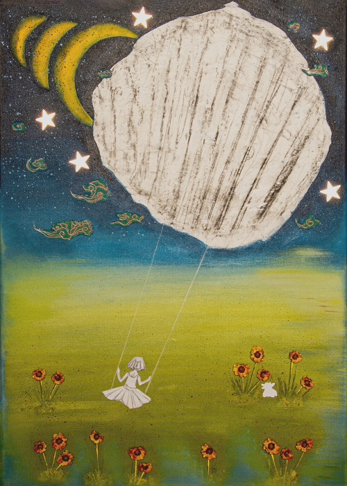 Ballon and Moons 500×700